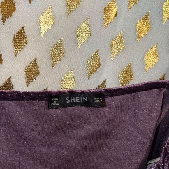 Velvet violet purple crop top bralette size M - Picture 3 of 3